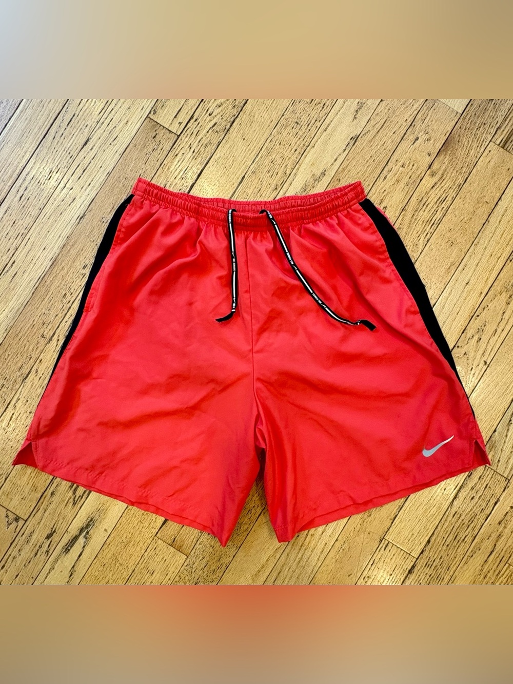 Nike Red and Black Men's Athletic Shorts